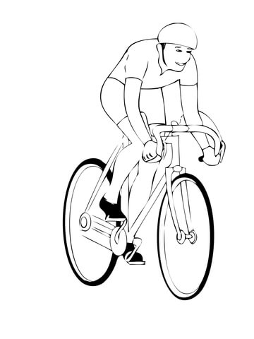 Racing Bicycle Coloring Page